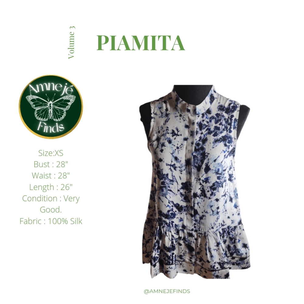 PiamitaSilk Tie-Dye Print Blouse